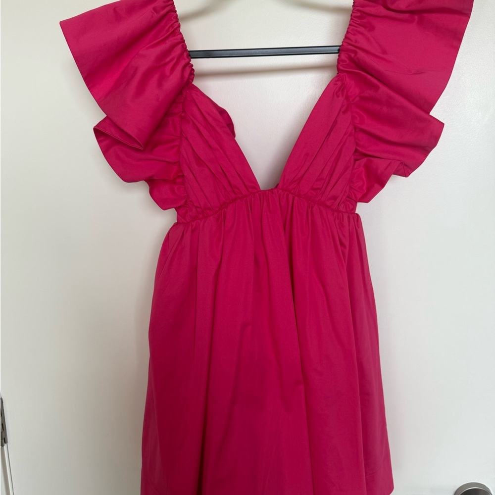 For Love And Lemons Clementine Mini Dress in Pink - XS